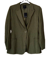 BNWT LINEN BLEND BLAZER JACKET