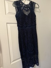 Navy Blue Lace Dress