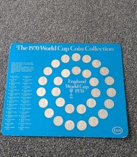 Rare CBE Misprint 1970 World Cup Coin Collection ESSO Bobby Moore Football E