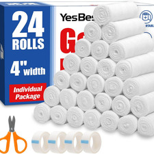 24 Pack 4 Inch 4.1 Yards Gauze