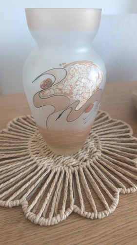 Large handmade glass vase with