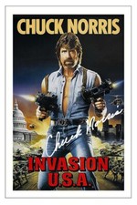 CHUCK NORRIS SIGNED AUTOGRAPH PHOTO PRINT INVASION USA
