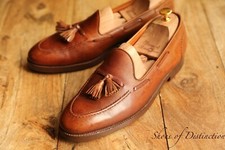 Crockett & Jones Tasselled Tan Leather Shoes Loafers Mens UK 9.5 EU 43.5 US 10.5