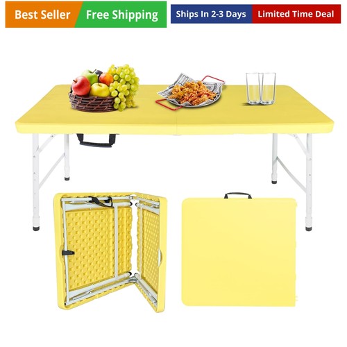Portable plastic folding table - portable,