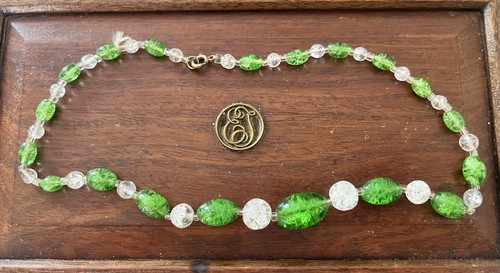 Vintage czech green clear - vintage,