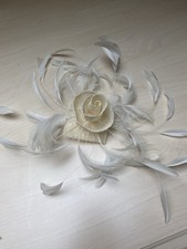 Cream Material And Feather