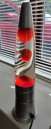 Lava lamp red wax - , silver
