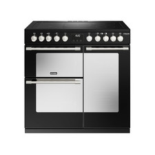 Stoves Sterling Deluxe 90cm Induction Range Cooker with 5 Zone Hob Black Grade C