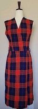 Vintage 60s 70s Plaid Midi