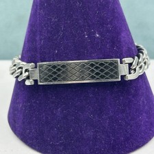 Men’s Curb Link Bracelet Stainless Steel Id 8.5” Long