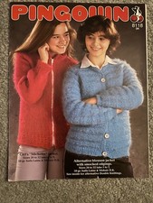 Vintage Pingouin Knitting Pattern No. 8118 dk girls jackets 26-32