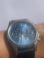 Thomas Calvi Watch Quartz S565S Mens silicon Black Strap sport Working 