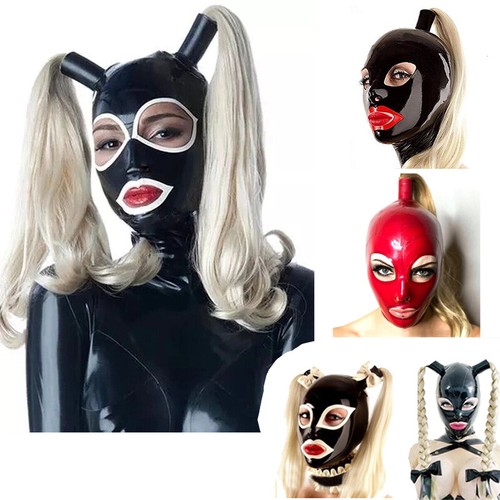 Black latex rubber single tail - latex,