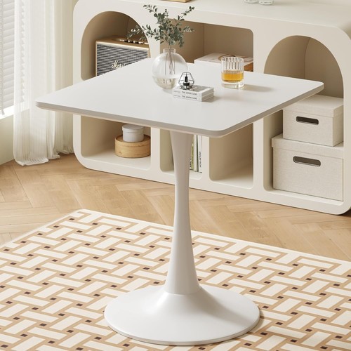 White square tulip - white,