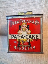 Antique Advertising Rare 1920s Peek Frean & Co's Biscuits String Tin 9.5cm High.