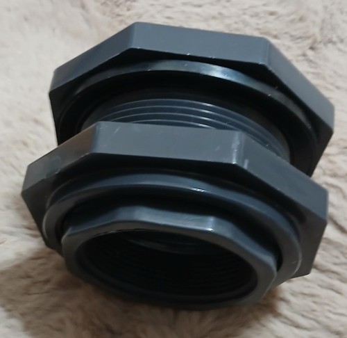 Pvc bulkhead fitting gray - bulkhead,