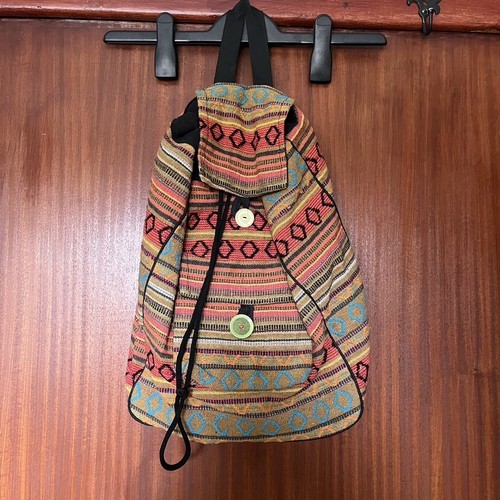 Multicoloured hippy backpack - multicoloured,