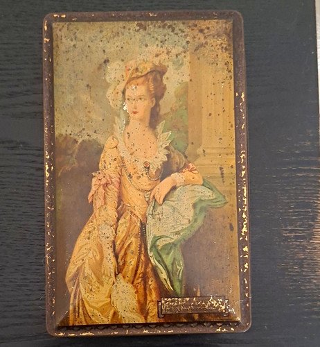 Antique tin box gainsborough - box,