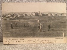 Old postcard  Edzell from golf