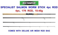 RON THOMPSON SPECIALIST 4pc 17ft SALMON WORM STICK ROD SPIN WORMING SHRIMPING