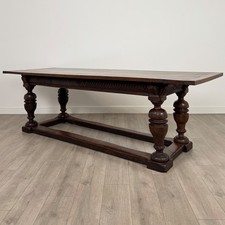 Antique 18th Century Large Plank Top Dining Table In Oak ( REF AF-4278 )