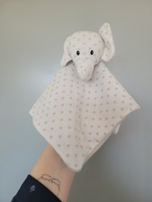 Mothercare Beige Spotty Dotty Elephant Comfort Blanket Soft Toy - Blankie