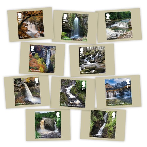 Waterfalls postcards from - postcards,