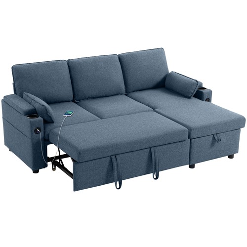 Homcom corner sofa bed l - homcom,