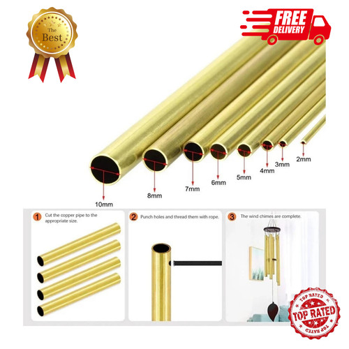 Brass round tube wall - brass,