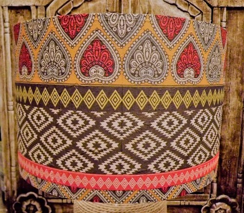 Indian pattern lampshade rust - indian,