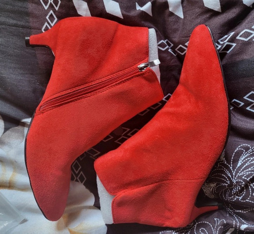 Women red faux - red,