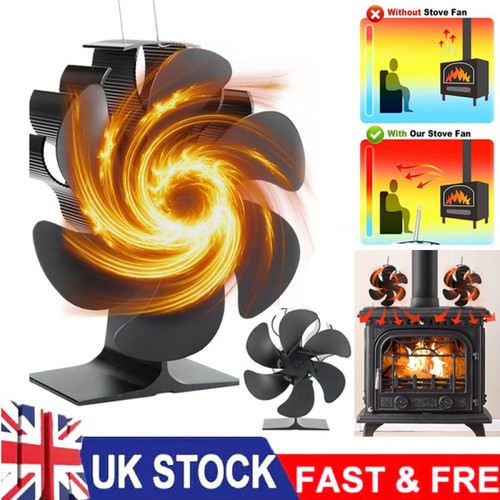 Blade heat powered stove - stove, top