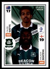 Panini EFL 2025-2026 Caleb Watts / Malachi Boateng Plymouth Argyle No. 619