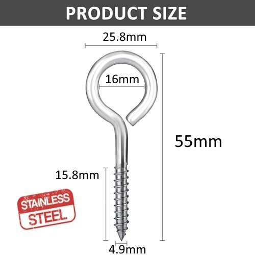 Heavy duty screw eye - duty,