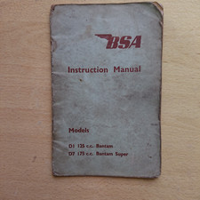 BSA Instruction Manual D1 125