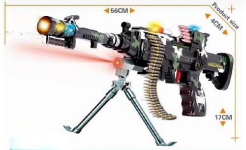 Toy gun burning - burning, super