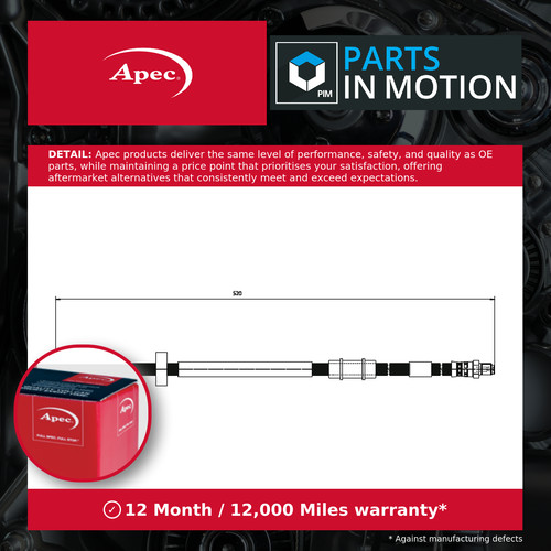 Brake hose fits fiat - brake,