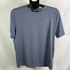 Arcteryx Mens Shirt Short Sleeve Crew Neck Blue Athletic Size M New (Item 337)