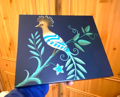 Beautiful dark blue peacock - dark,