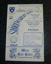 Shrewsbury v Walsall 1966/67