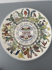 Vintage Wedgwood Calendar Plate 1976 “Robin” –Sixth Series 25cm Birds & Flowers