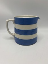 Vintage TG Green Cornishware 2 Pint Jug Green Backstamp DAMAGED 