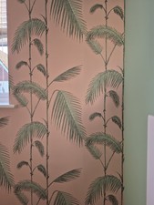 Palm Mint Green On Pink Cole And Son Wallpaper