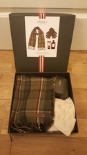 osprey london mens luxury tartan scarf, gloves, aftershave, balm body wash set