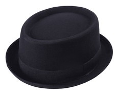 Pork Pie Hat Simple Classic Trilby Mens Adults Top Rib Hat Sizes 56cm-60cm