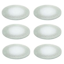 Pack Of Silver Glass Candle Plate Set with Mirror Stand | Vanity Perfume Tray