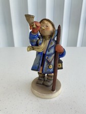 Hummel 'Hear Ye, Hear Ye' Porcelain Figurine  Bugle Boy Germany Goebel VINTAGE