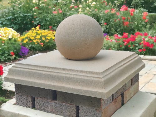 Cast stone pier cap - pier, 2x2