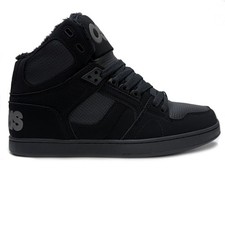 OSIRIS SHOES NYC 83 CLK BLACK BLACK SHEARLING TRAINERS (UK 11 EUR 47)