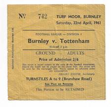 Ticket stub burnley - ticket,